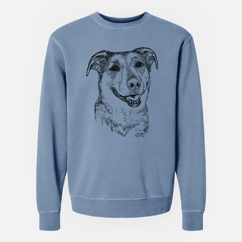 minimalistic workout hoodieBare Pippin the Shepherd Mix - Unisex Pigment Dyed Crew Sweatshirt