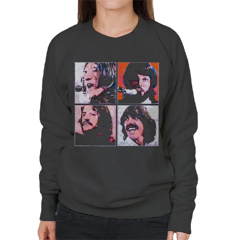 premium gym hoodieSidney Maurer Original Portrait Of The Beatles Let It Be Women's Sweatshirt