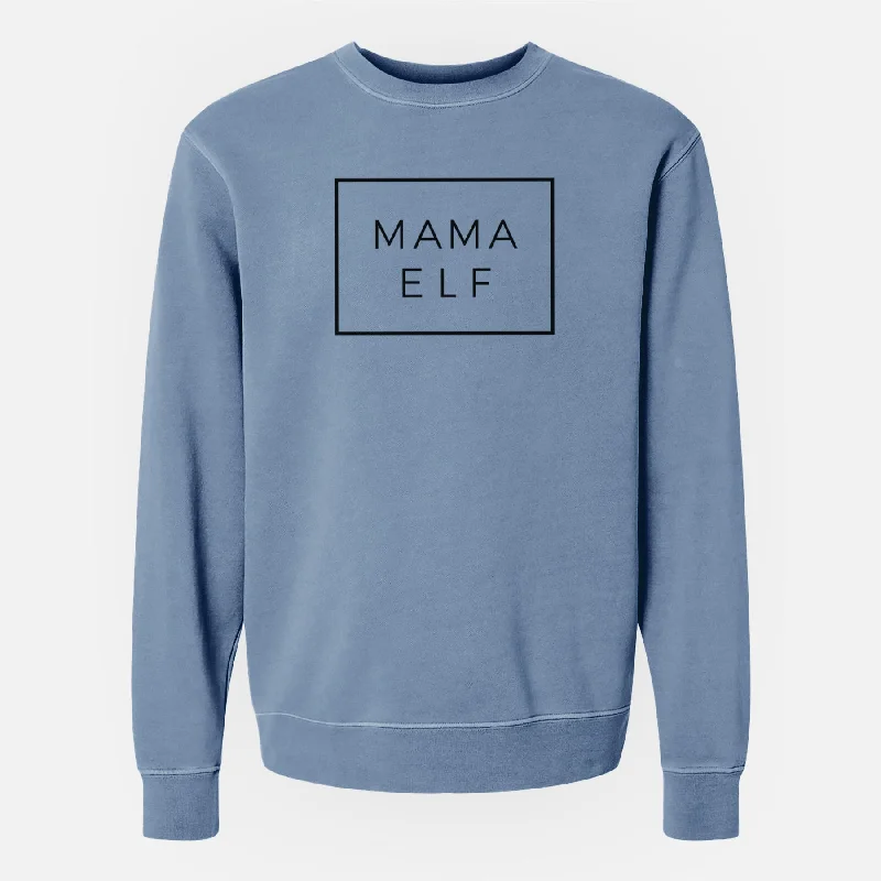 luxe gym hoodieMama Elf Boxed - Unisex Pigment Dyed Crew Sweatshirt