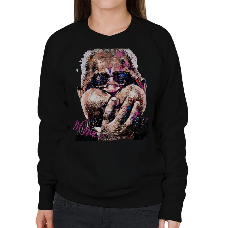 bold workout sweatshirtSidney Maurer Original Portrait Of Trumpeter Dizzy Gillespie Women's Sweatshirt