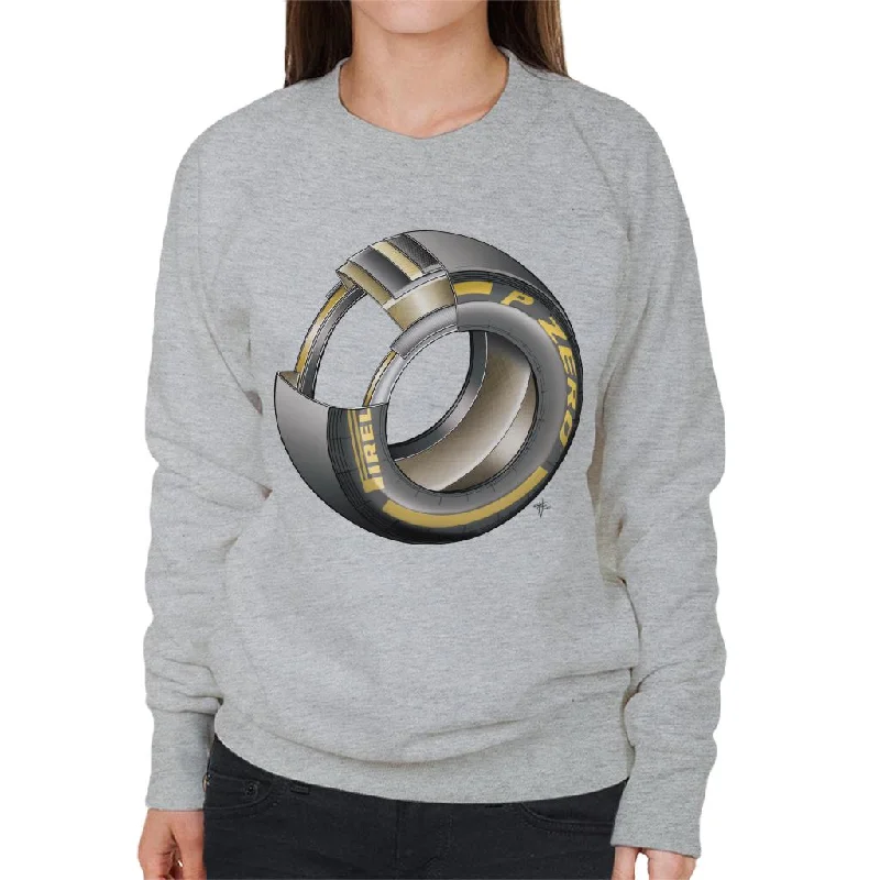 urban sports sweatshirtMotorsport Images Tyre Diagram Women's Sweatshirt