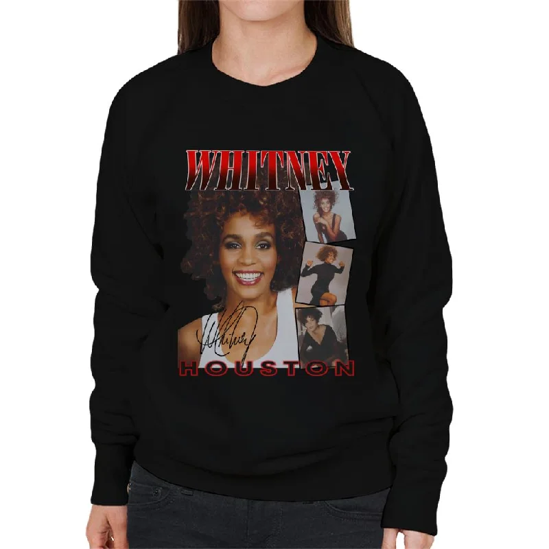 lightweight fitness hoodieWhitney Houston Photos Montage Women's Sweatshirt