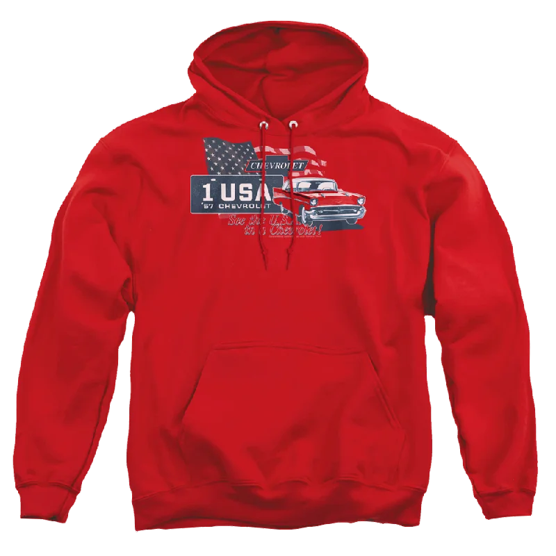 high-fashion hoodieChevrolet See The Usa - Pullover Hoodie