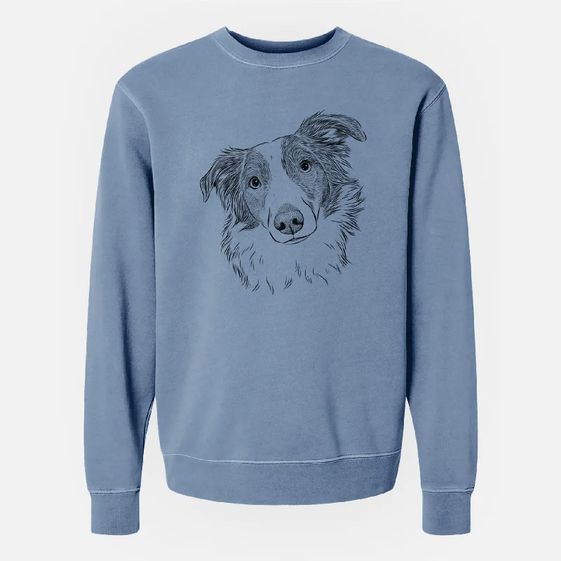 fitness hoodie for trainingBare Cyclone the Australian Shepherd - Unisex Pigment Dyed Crew Sweatshirt