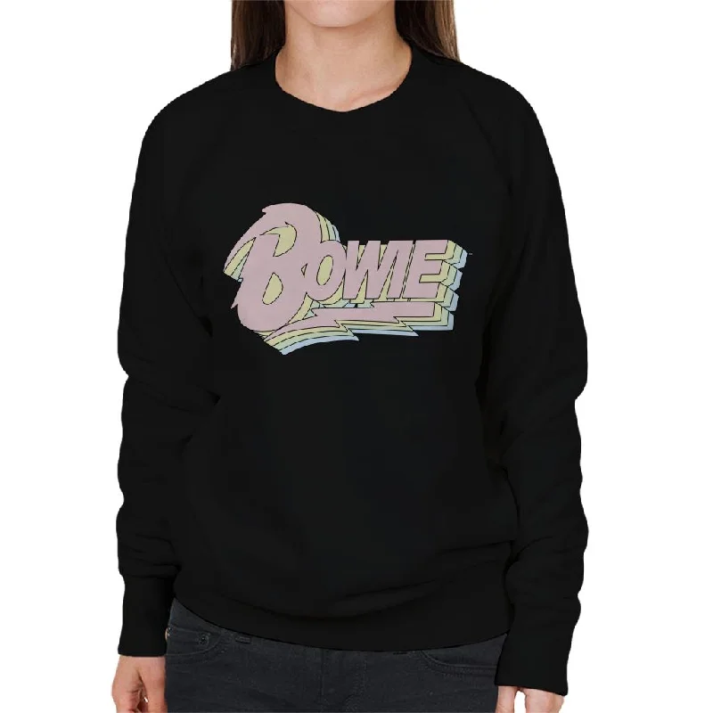 minimalistic workout hoodieDavid Bowie Pastel Logo Women's Sweatshirt