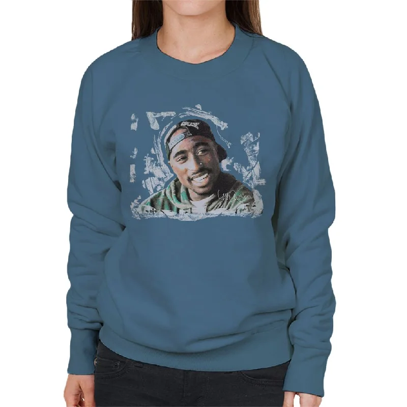 modern athletic hoodieSidney Maurer Original Portrait Of Tupac Shakur Women's Sweatshirt