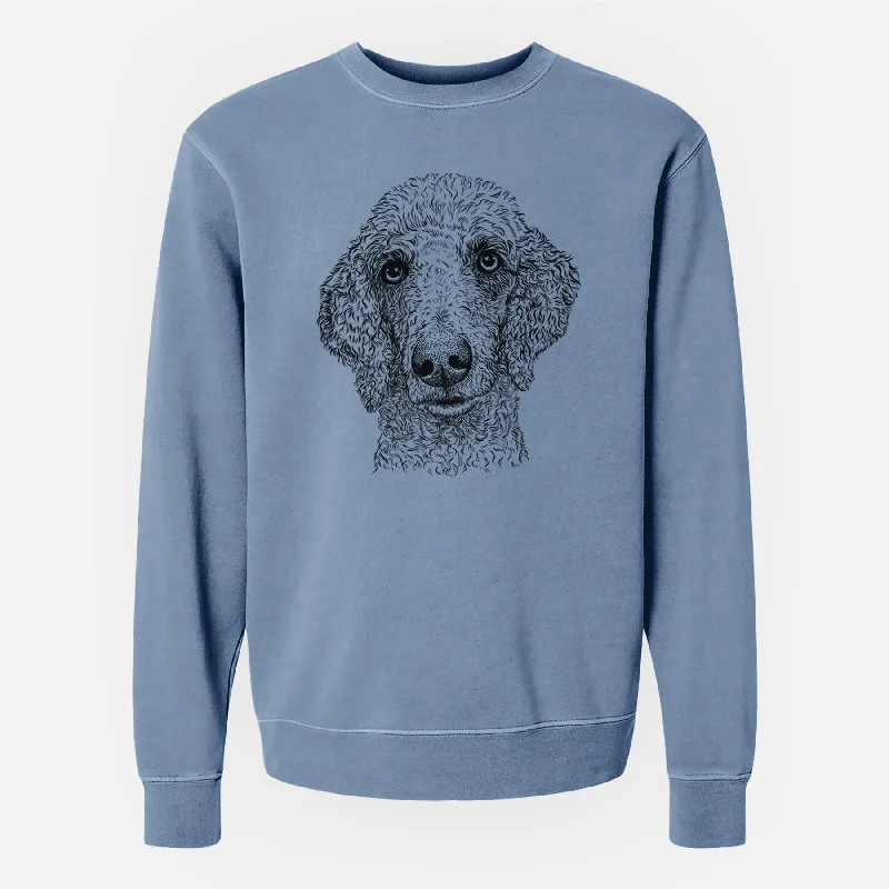 performance gym sweatshirtBare Blossom the Poodle - Unisex Pigment Dyed Crew Sweatshirt