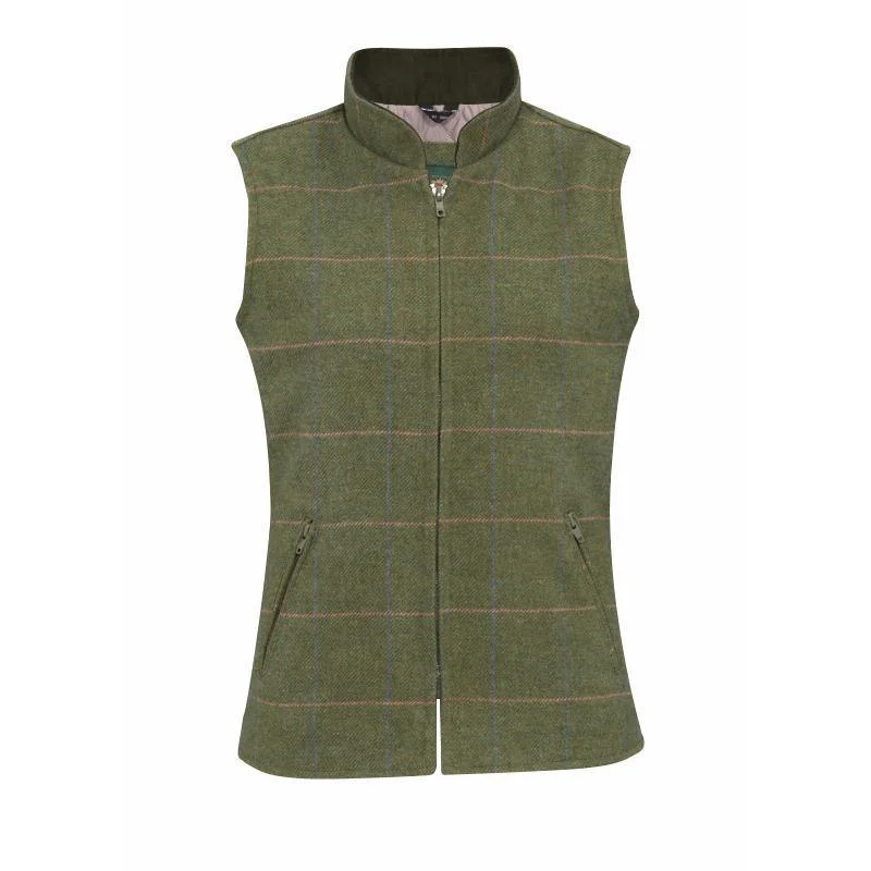 premium puffer coatAlan Paine Rutland Ladies Tweed Gilet - Artichoke