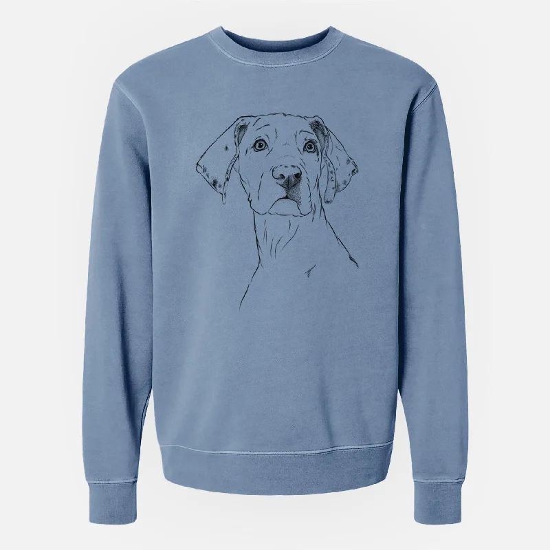 comfy workout wear hoodieBare Lumen the Special Needs Great Dane - Unisex Pigment Dyed Crew Sweatshirt