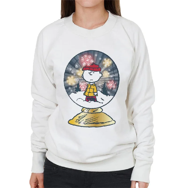 bold fitness hoodiePeanuts Snoopy Charlie Brown In Snow Globe Women's Sweatshirt