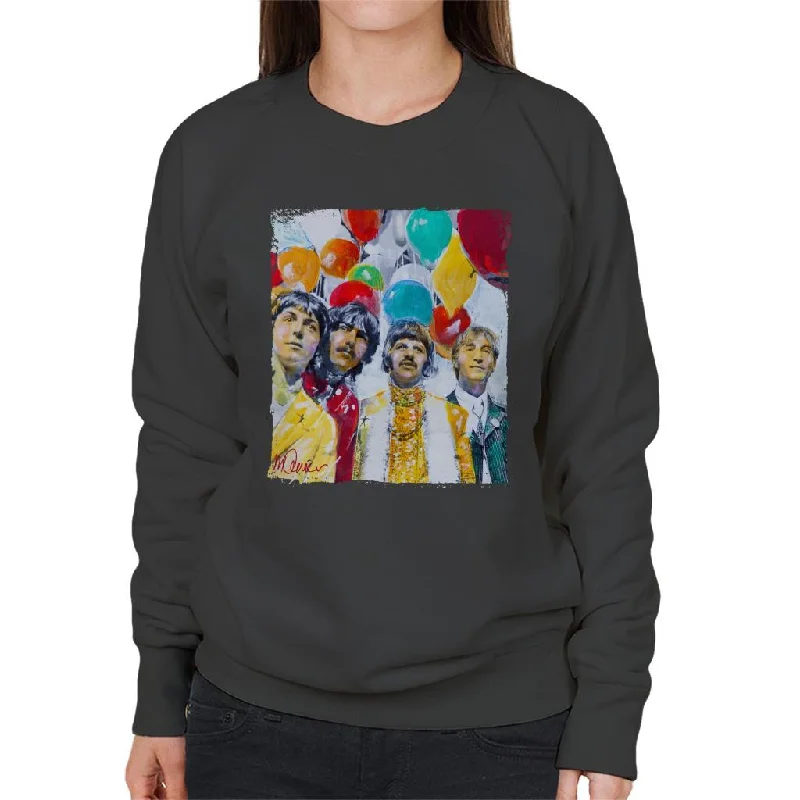 performance workout sweatshirtSidney Maurer Original Portrait Of The Beatles Sgt Peppers 1967 Women's Sweatshirt