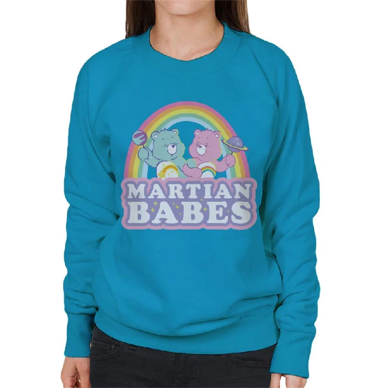 performance gym sweatshirtCare Bears Cheer Bear And Wish Bear Martian Babes Women's Sweatshirt