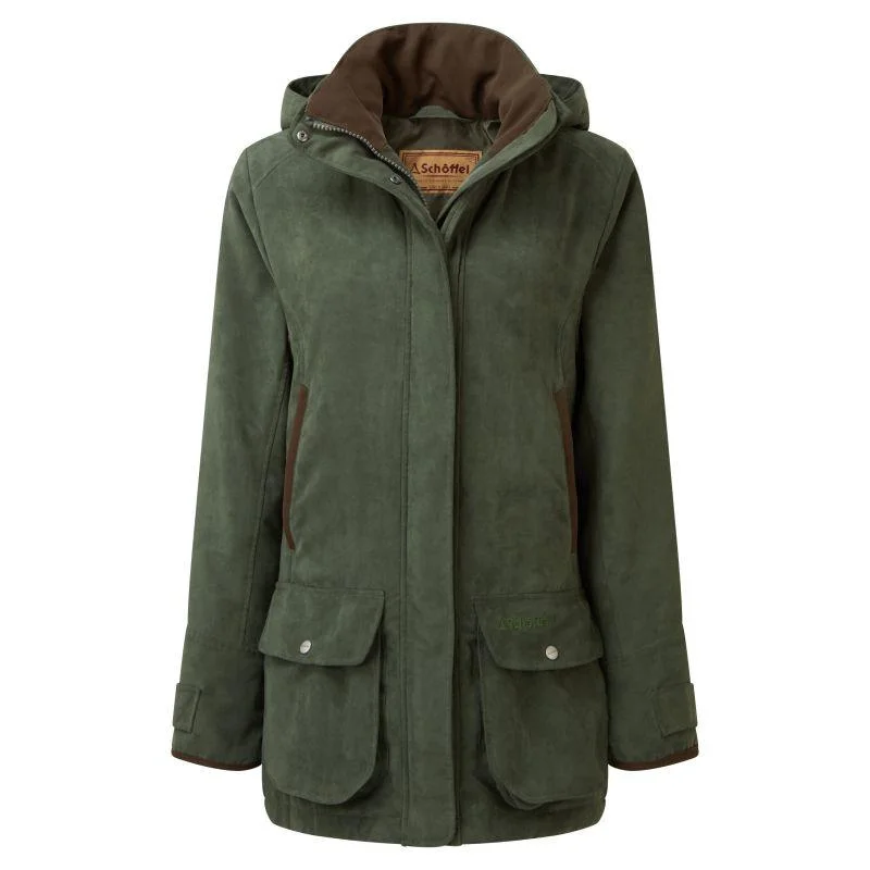 chic padded coatSchoffel Teal Ladies Venturi Waterproof Country Field Coat - Cedar