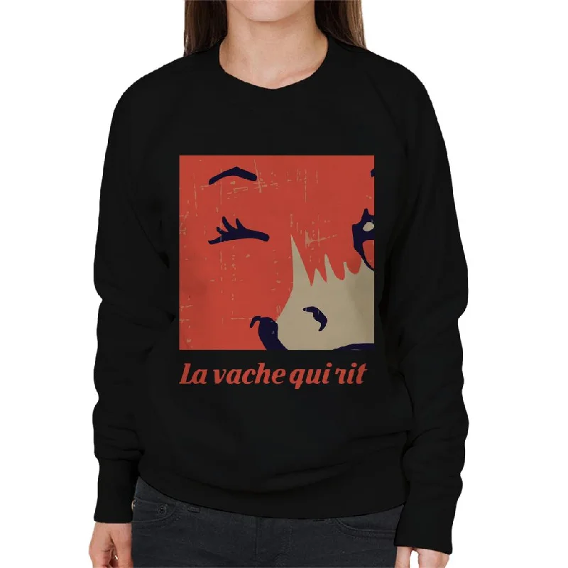 stylish performance hoodieThe Laughing Cow Close Up Wink Women's Sweatshirt