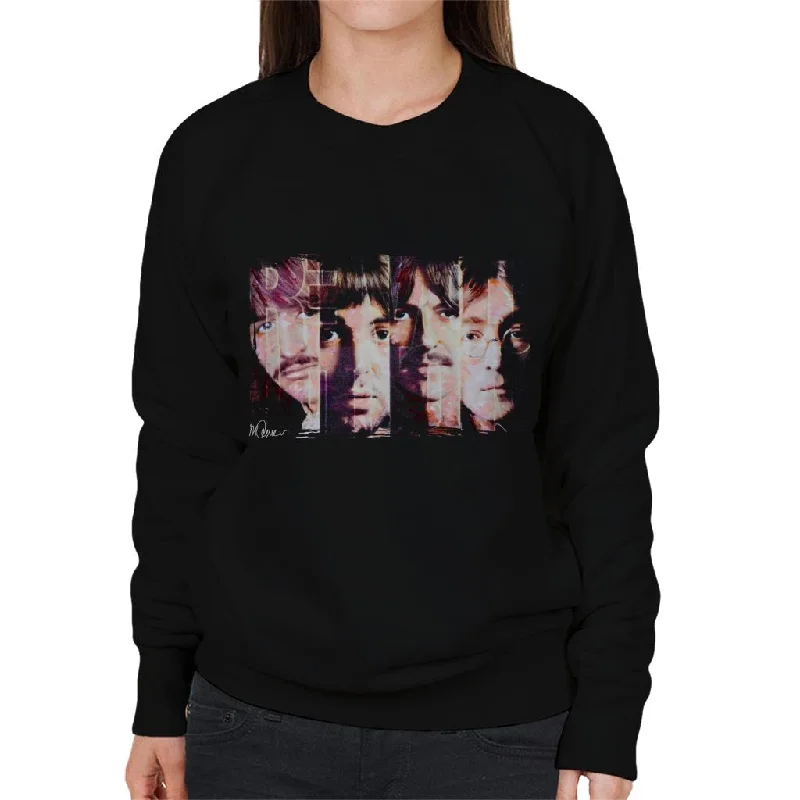 zip-up gym hoodieSidney Maurer Original Portrait Of The Beatles Revolution Women's Sweatshirt