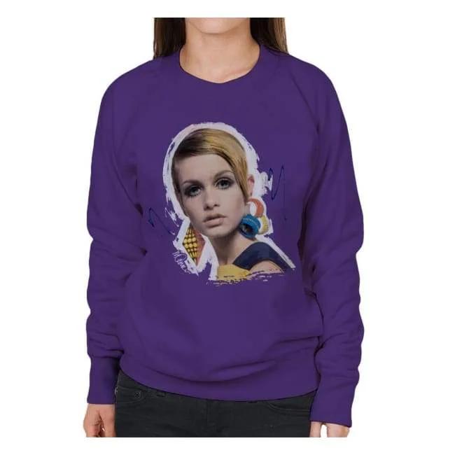 loose fit athletic hoodieSidney Maurer Original Portrait Of Twiggy Women's Sweatshirt