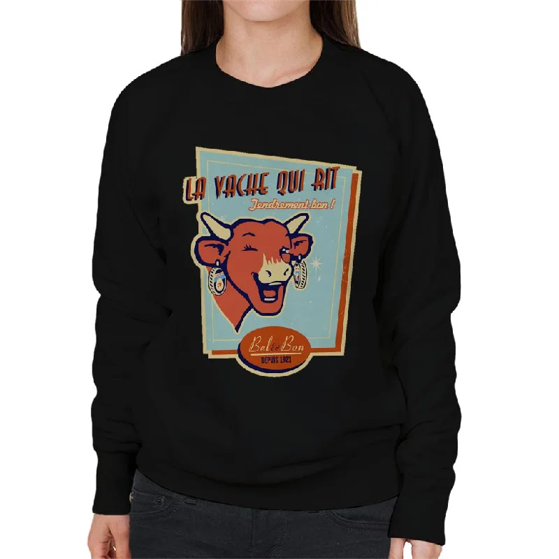 cool activewear hoodieThe Laughing Cow For Cheese Lovers Women's Sweatshirt