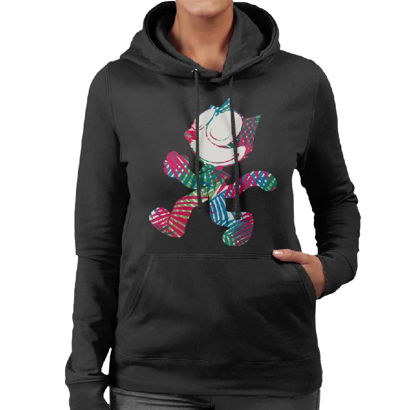 casual hoodie with logoFelix The Cat Multi Coloured Leaves Women's Hooded Sweatshirt