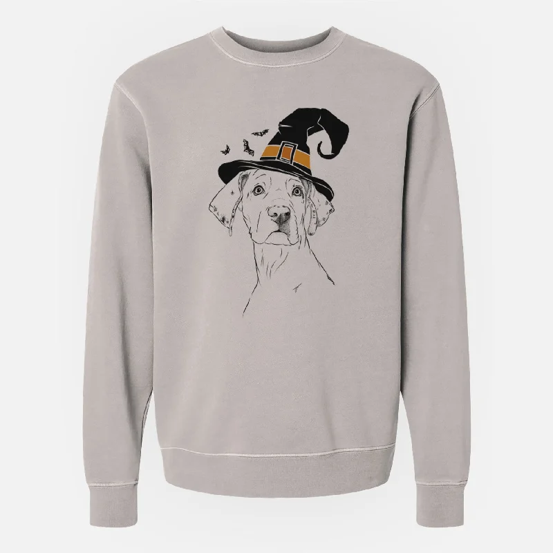 gym ready hoodieWitch Lumen the Special Needs Great Dane - Unisex Pigment Dyed Crew Sweatshirt