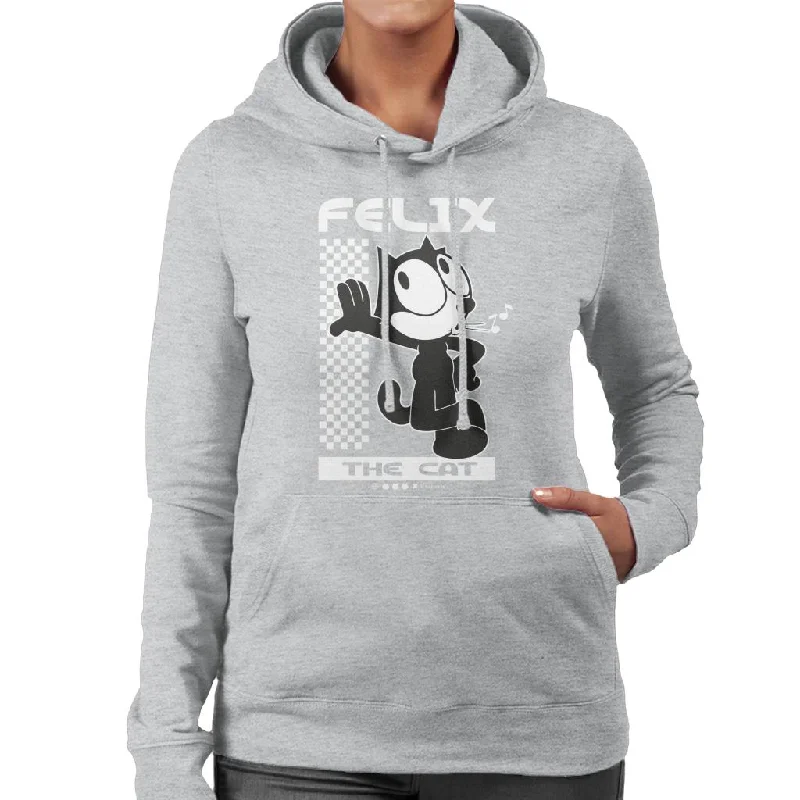 oversized hooded sweatshirtFelix The Cat Leaning Women's Hooded Sweatshirt