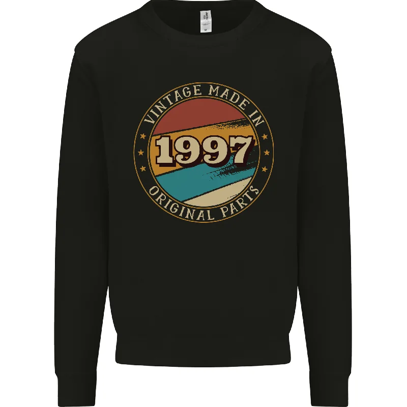 bold fitness hoodie27th Birthday  Vintage Made In 1997 Mens Sweatshirt Jumper