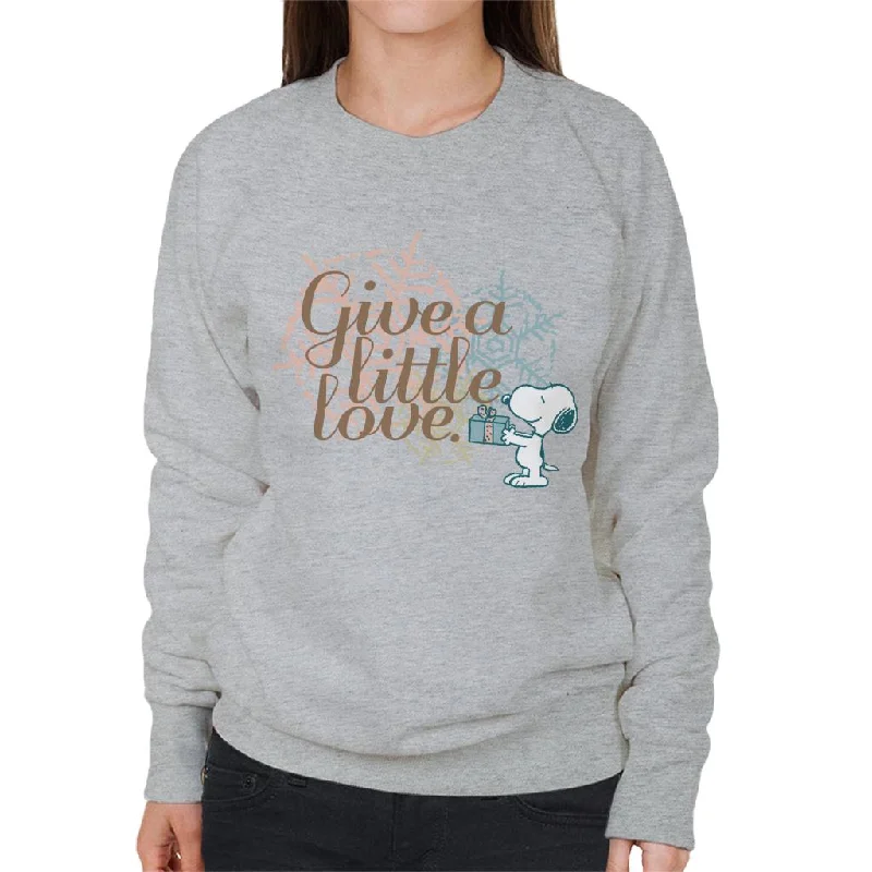 stylish sports hoodiePeanuts Snoopy Give A Little Love Women's Sweatshirt