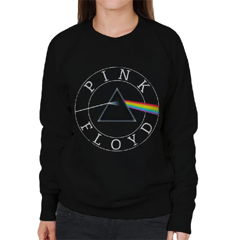 retro sports hoodiePink Floyd Dark Side Of The Moon Circle Logo Women's Sweatshirt