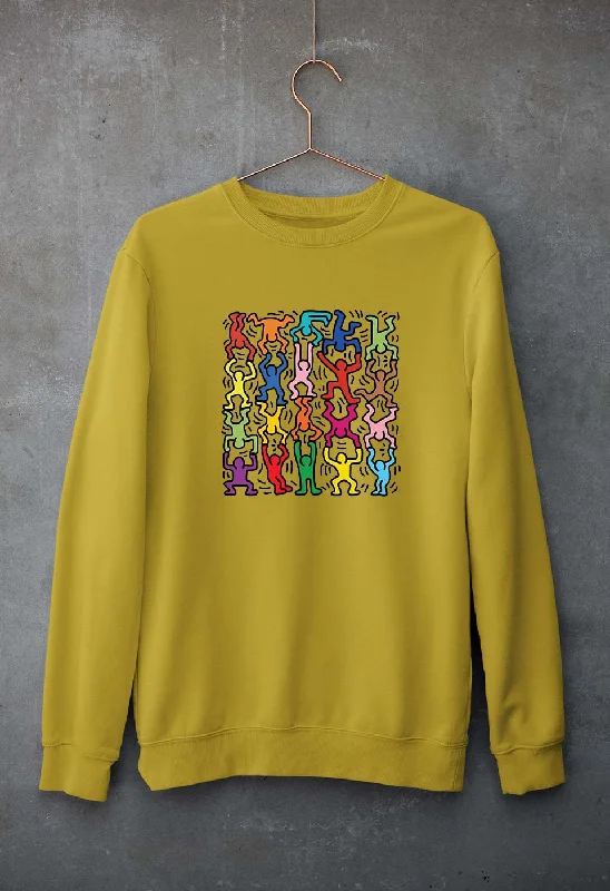 eco-friendly sports hoodieKeith Haring Funny Unisex Sweatshirt for Men/Women