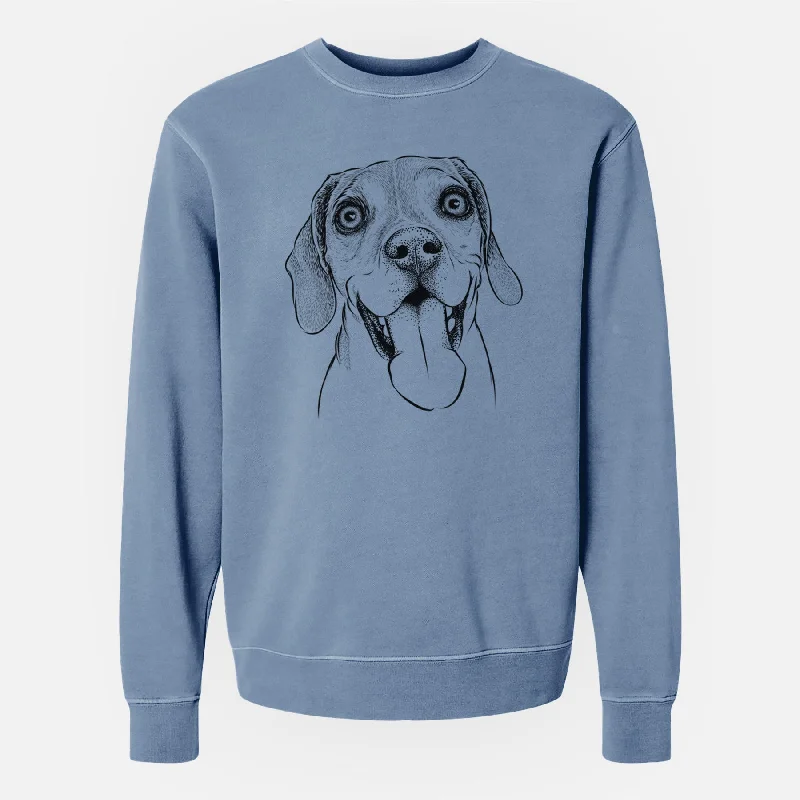 cozy gym sweatshirtBare Sunny the Beagle - Unisex Pigment Dyed Crew Sweatshirt