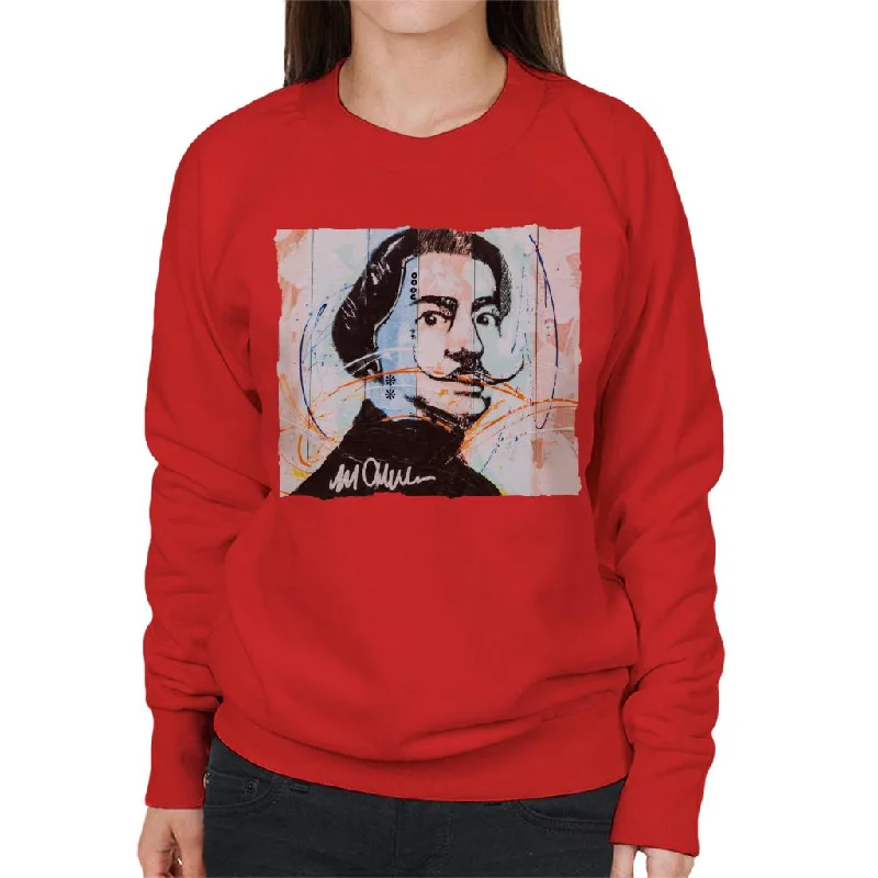 premium gym hoodieSidney Maurer Original Portrait Of Spanish Artist Salvador Dali Women's Sweatshirt