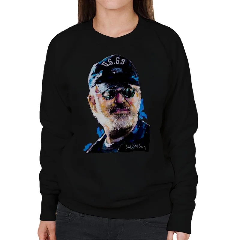 high-end athletic hoodieSidney Maurer Original Portrait Of Steven Spielberg Baseball Cap Glasses Women's Sweatshirt