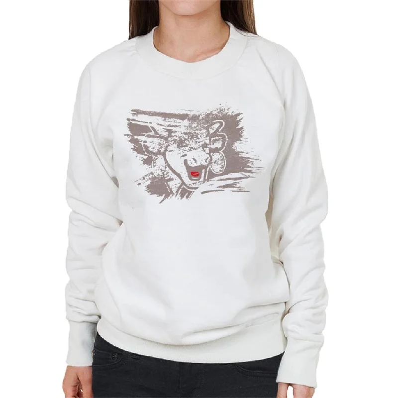 activewear hoodieThe Laughing Cow Brushstroke Women's Sweatshirt