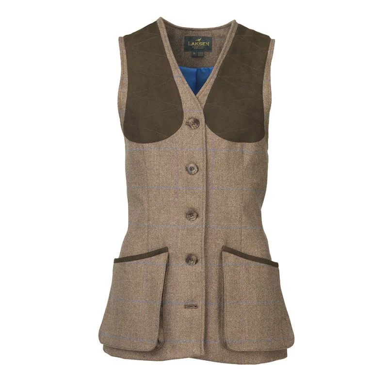 long-sleeve winter jacketLaksen Ladies Tweed Shooting Vest - Ness Tweed