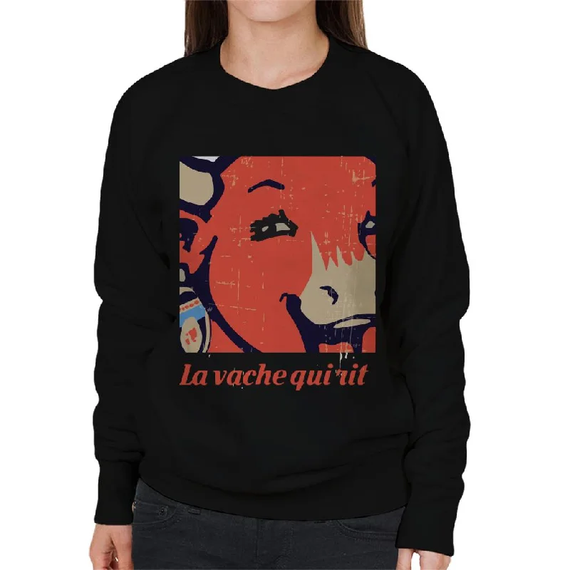 fitness hoodie for trainingThe Laughing Cow La Vache Qui Rit Close Up Women's Sweatshirt