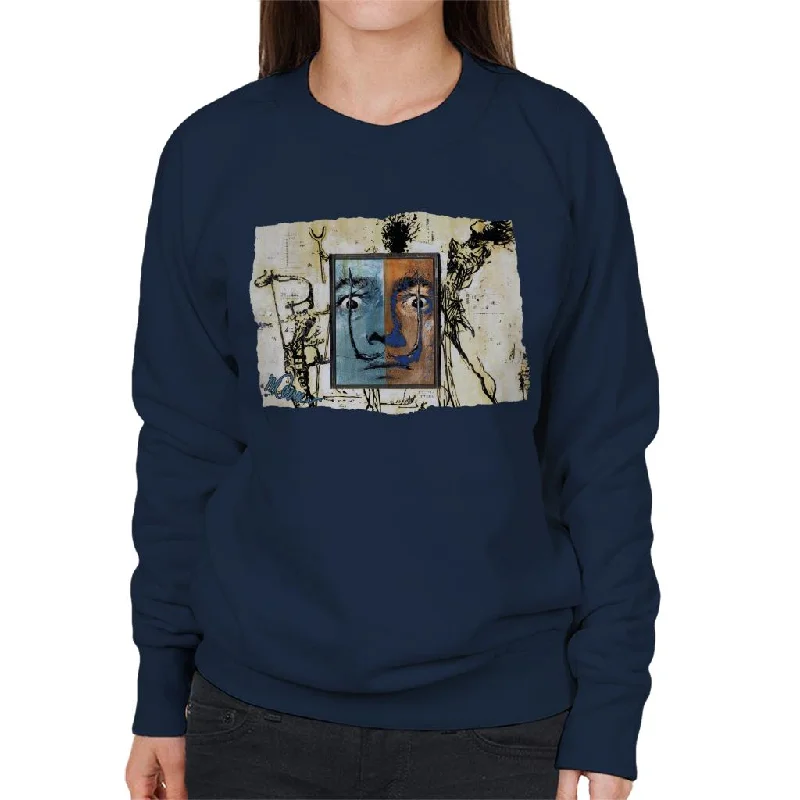 minimaSidney Maurer Original Portrait Of Surrealist Salvador Dali Women's Sweatshirt